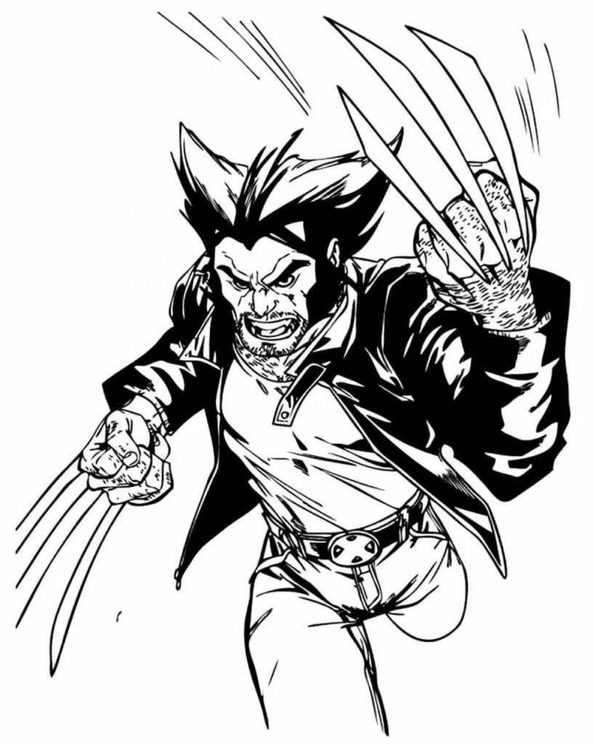 Wolverine coloring book for kids