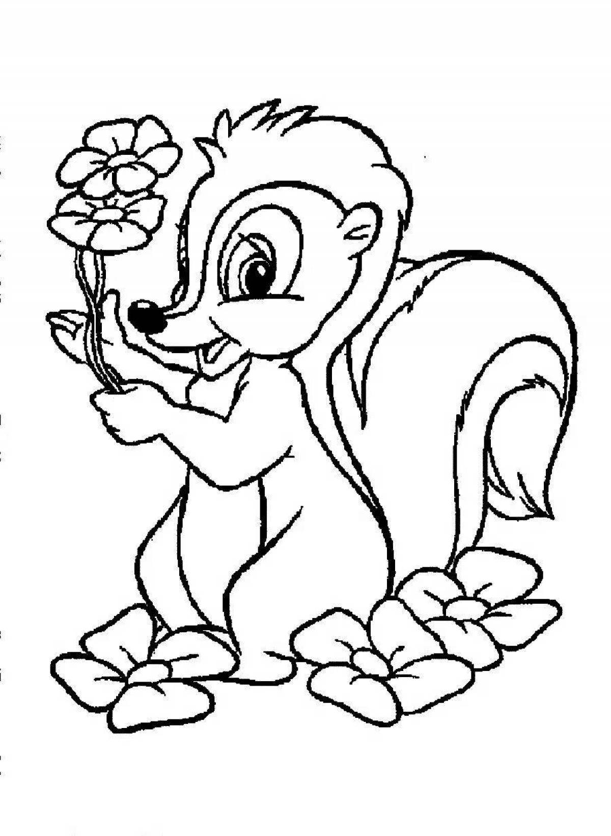 Elegant animal coloring pages for girls