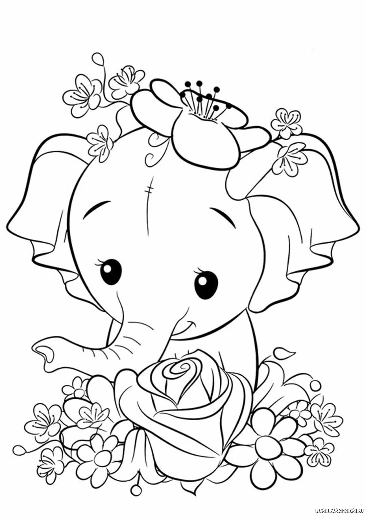 Fat animal coloring pages for girls