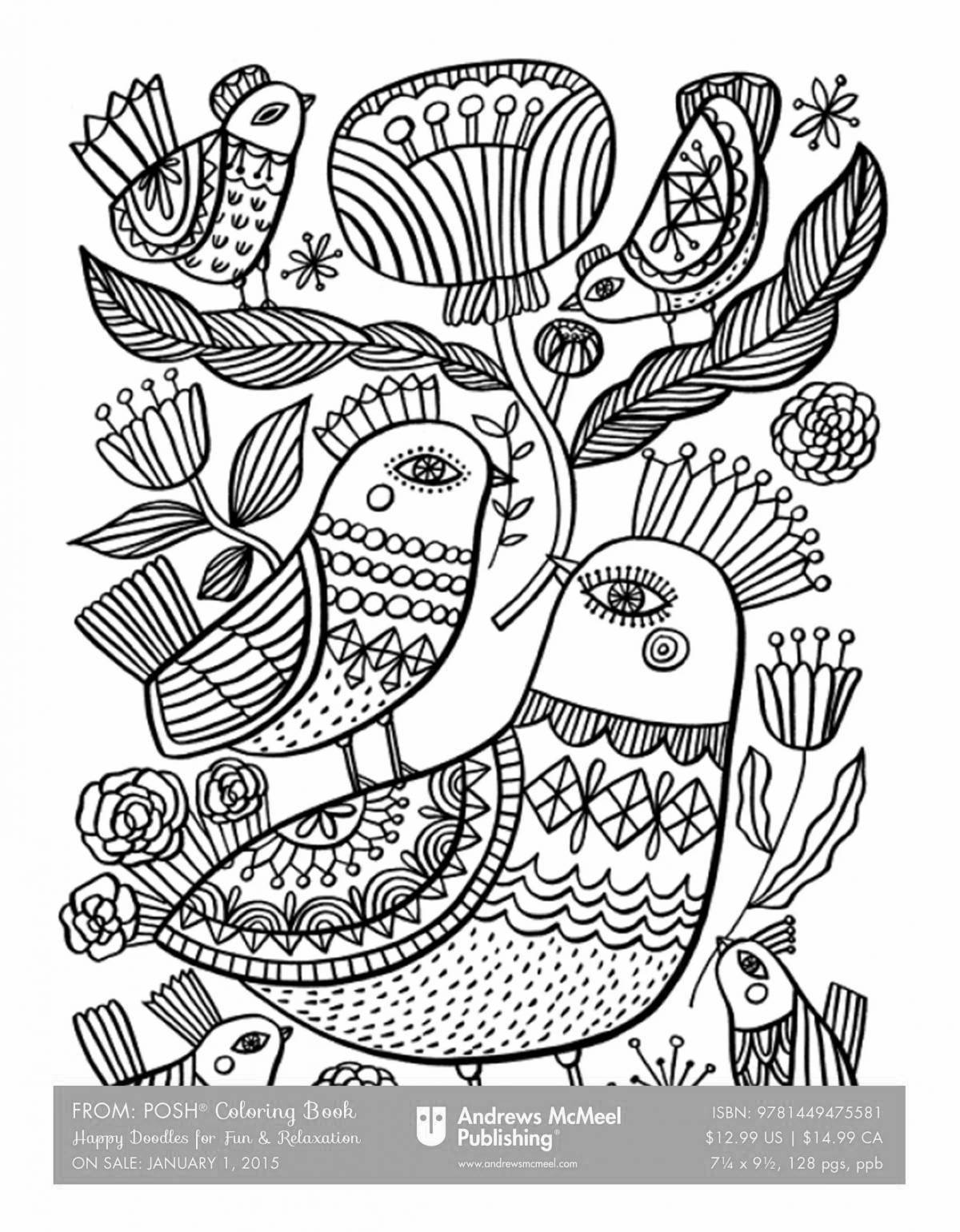 Blissful relaxation coloring book for kids