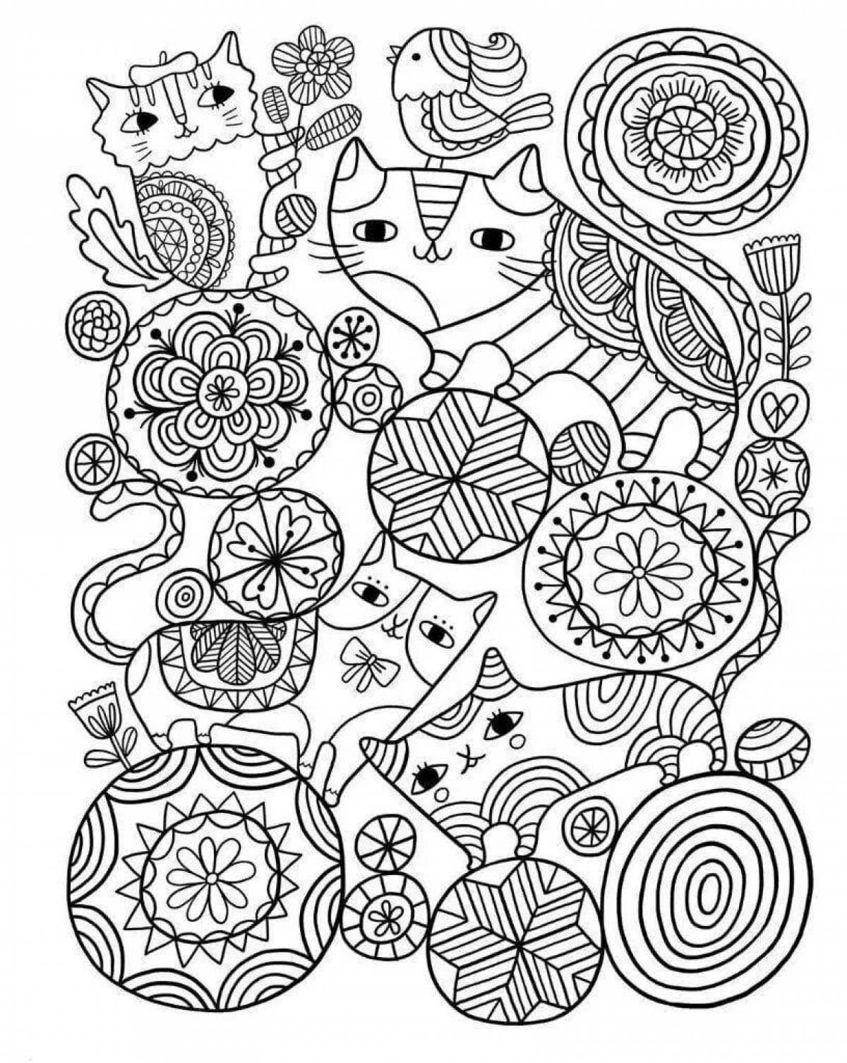 Calm relaxation coloring book for kids