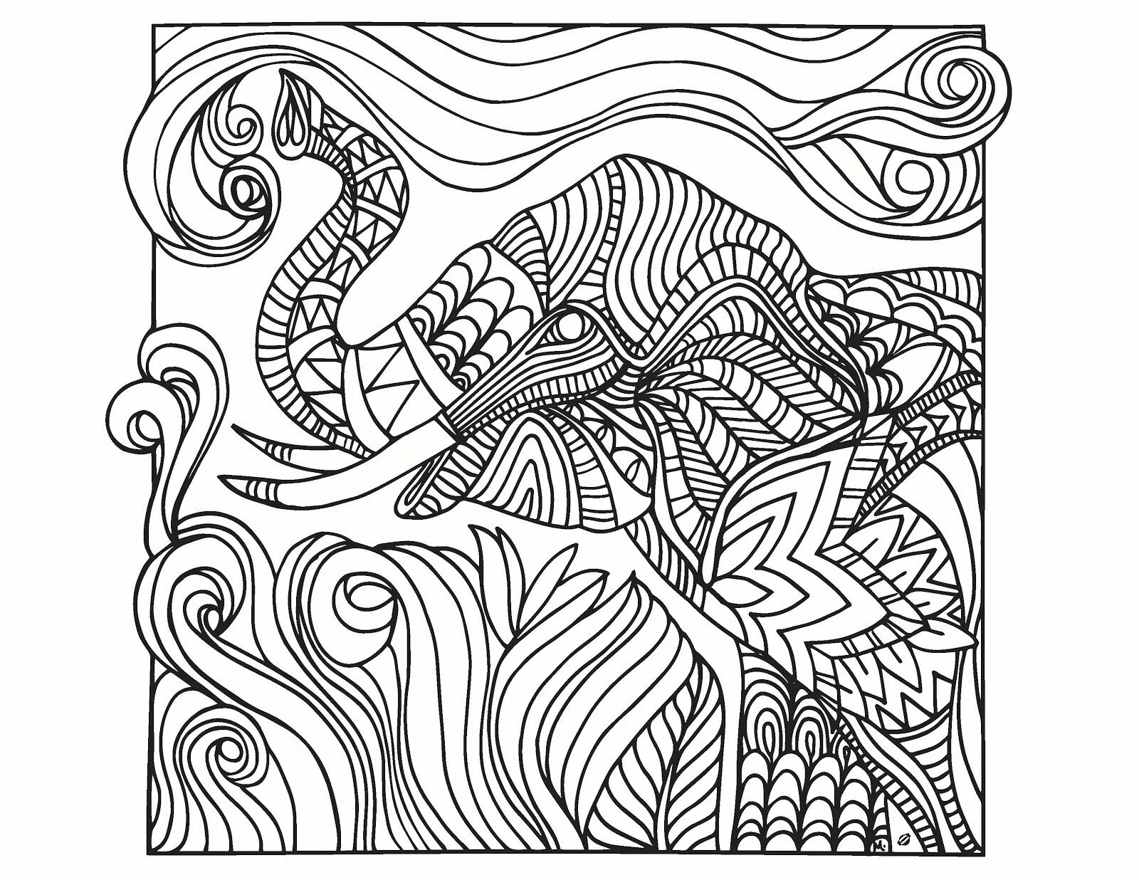 Grand coloring page relax for kids