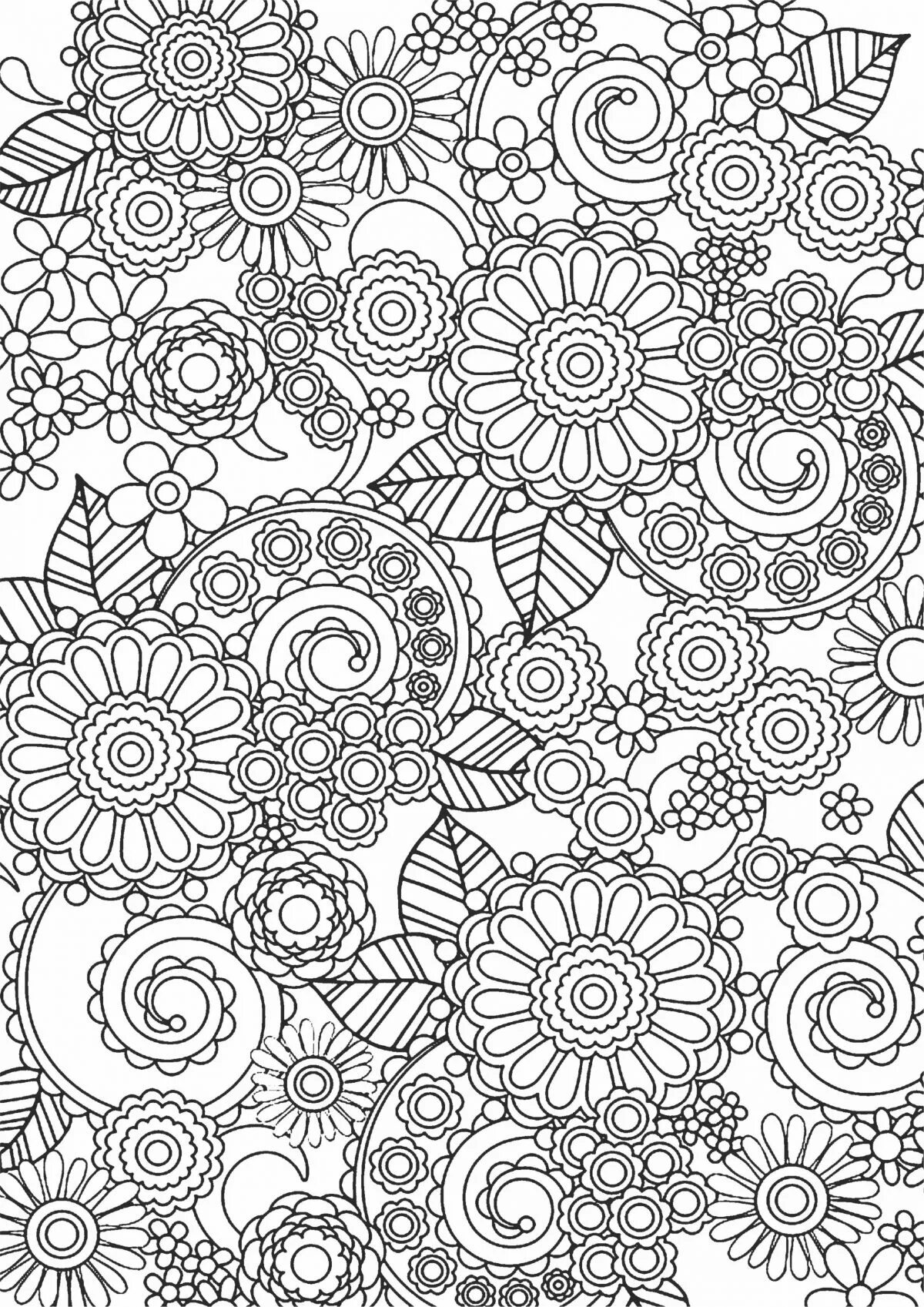 Anti-stress balancing coloring book for adults