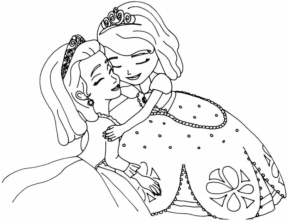 Charming sophia coloring book for kids