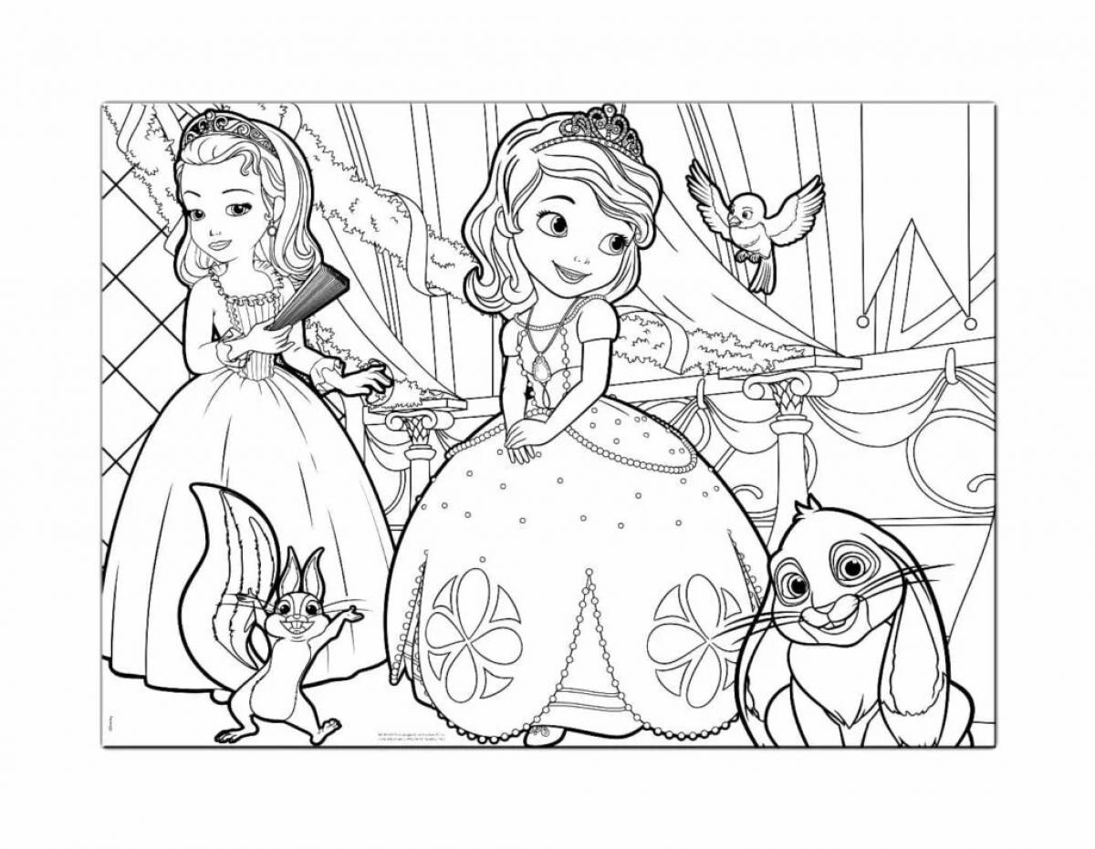 Fantasy sofia coloring pages for kids