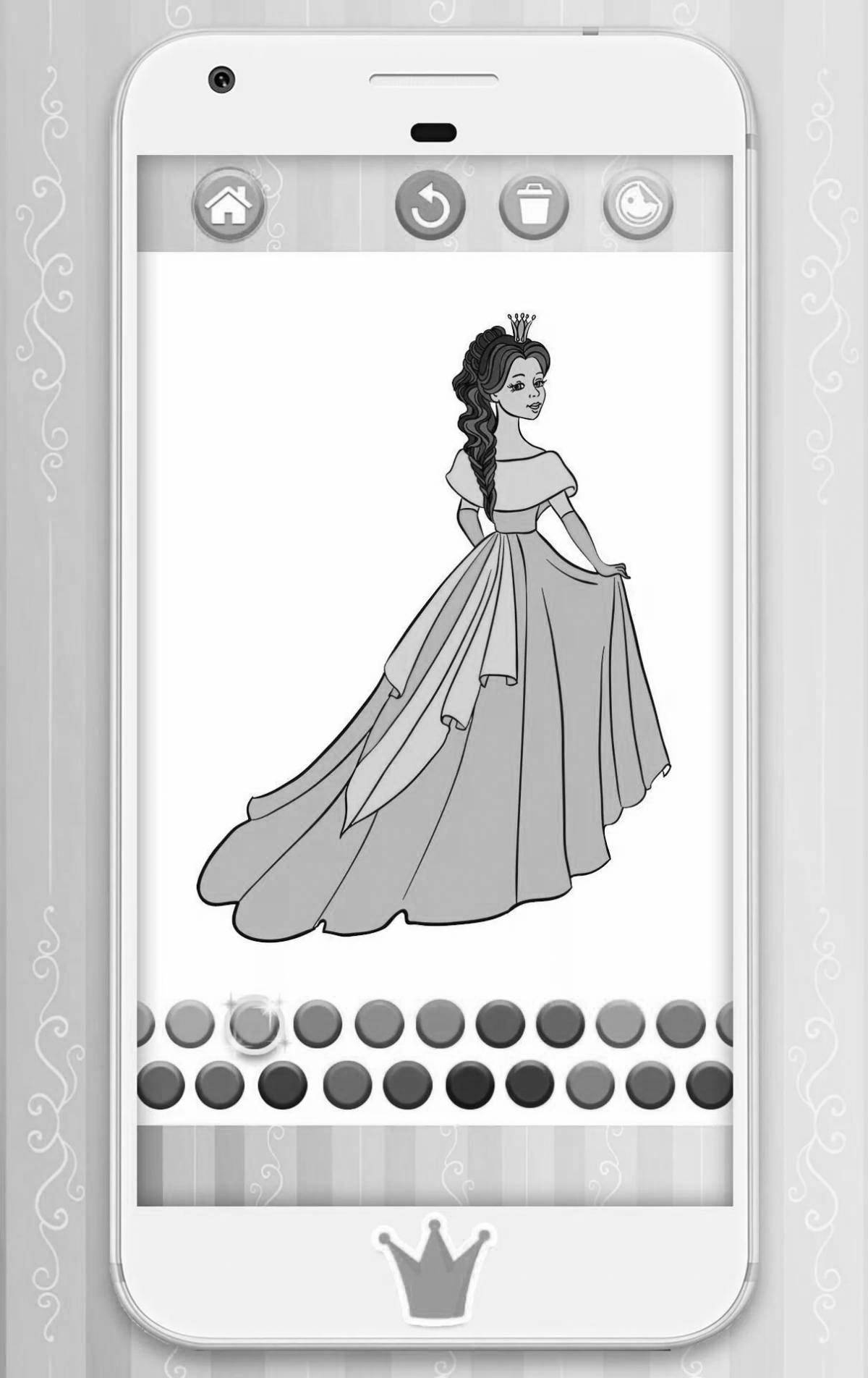 Adorable princess coloring games for girls