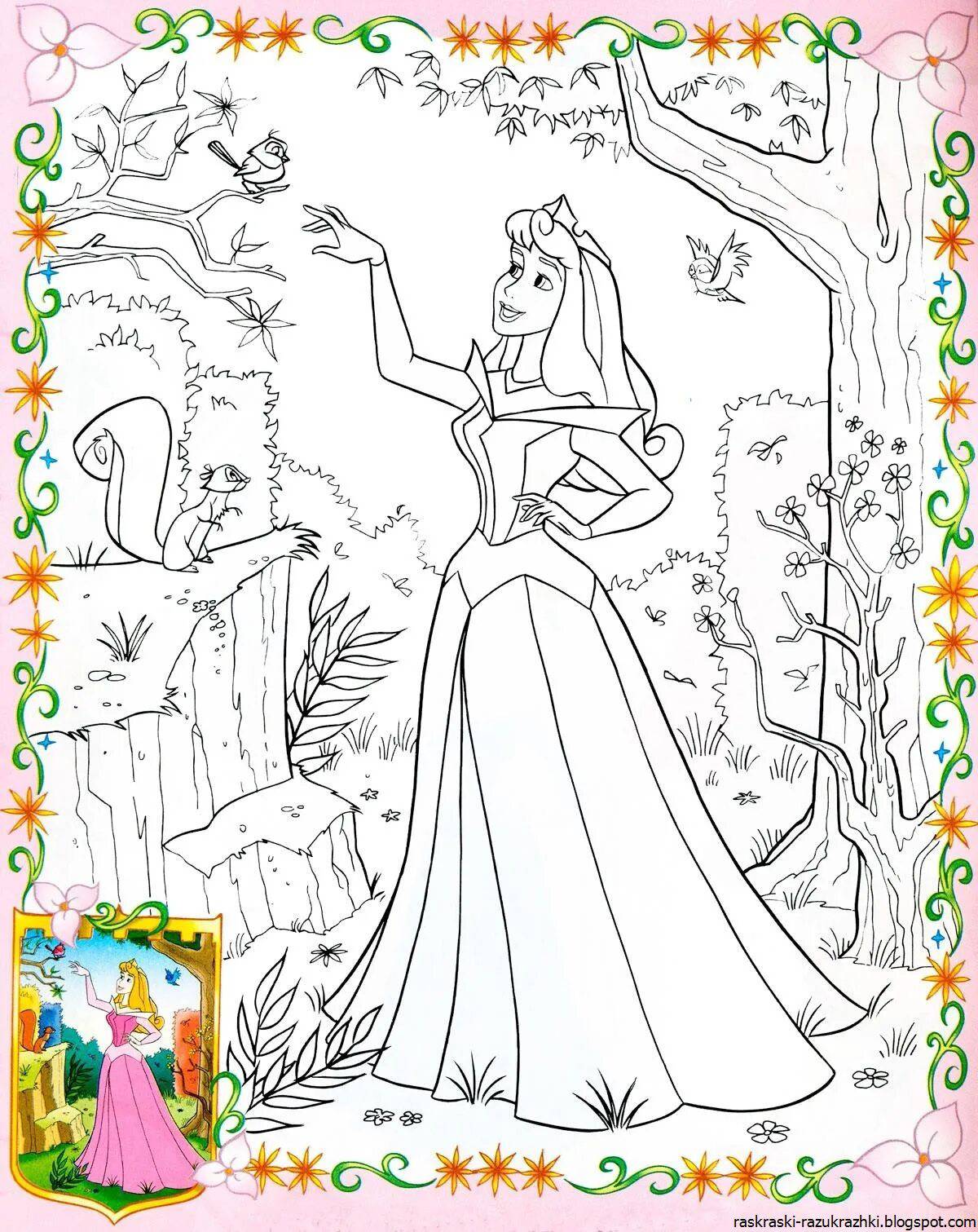 Exotic princess coloring pages for girls