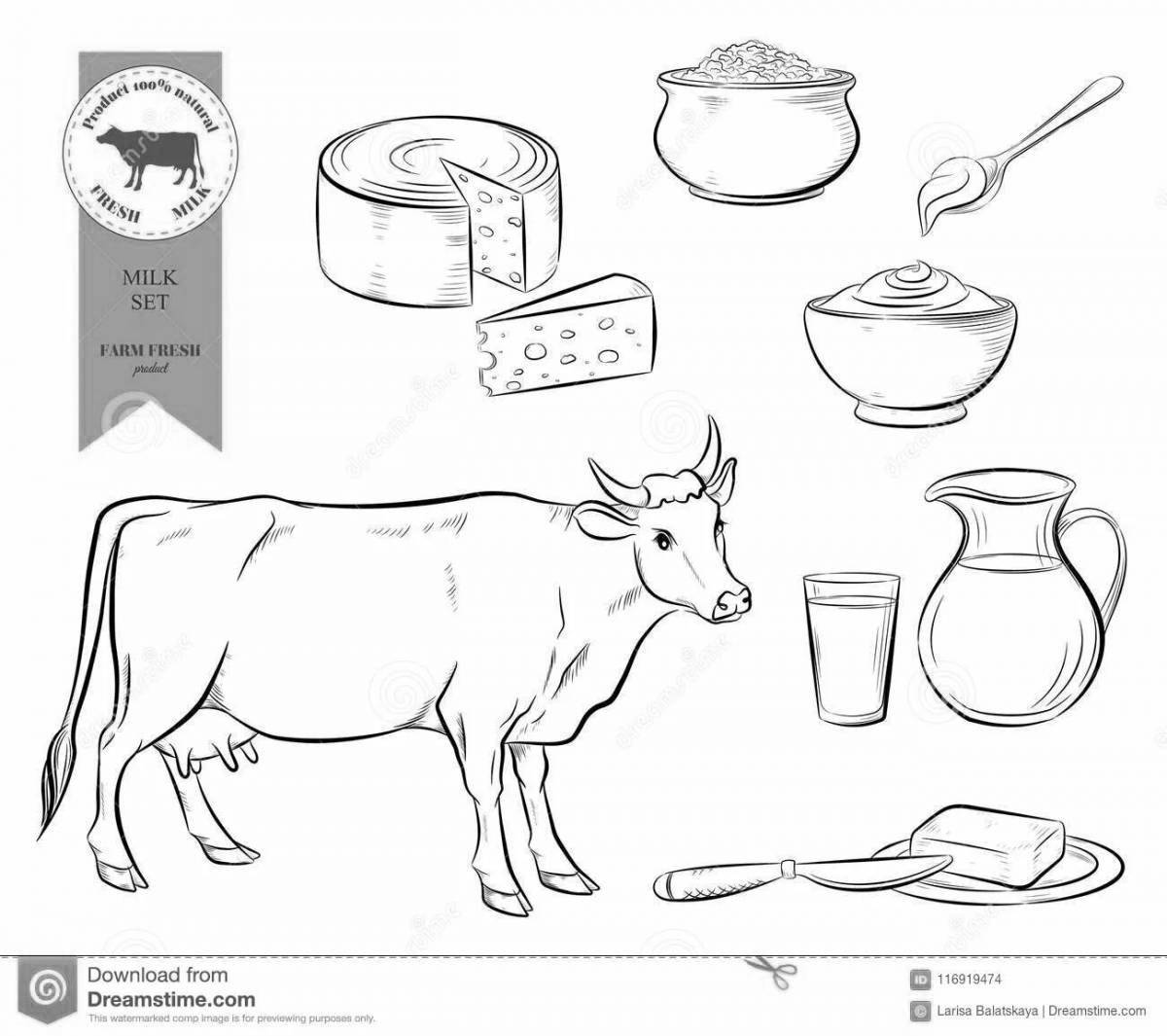 Children's dairy coloring book