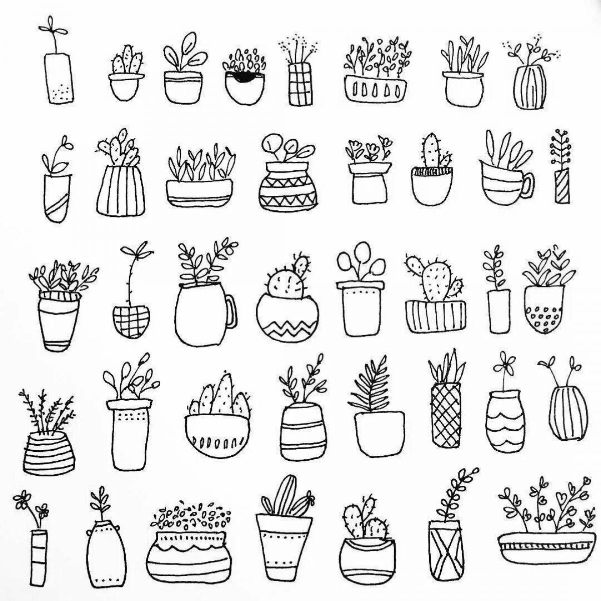 Funny coloring pages small drawings for stickers