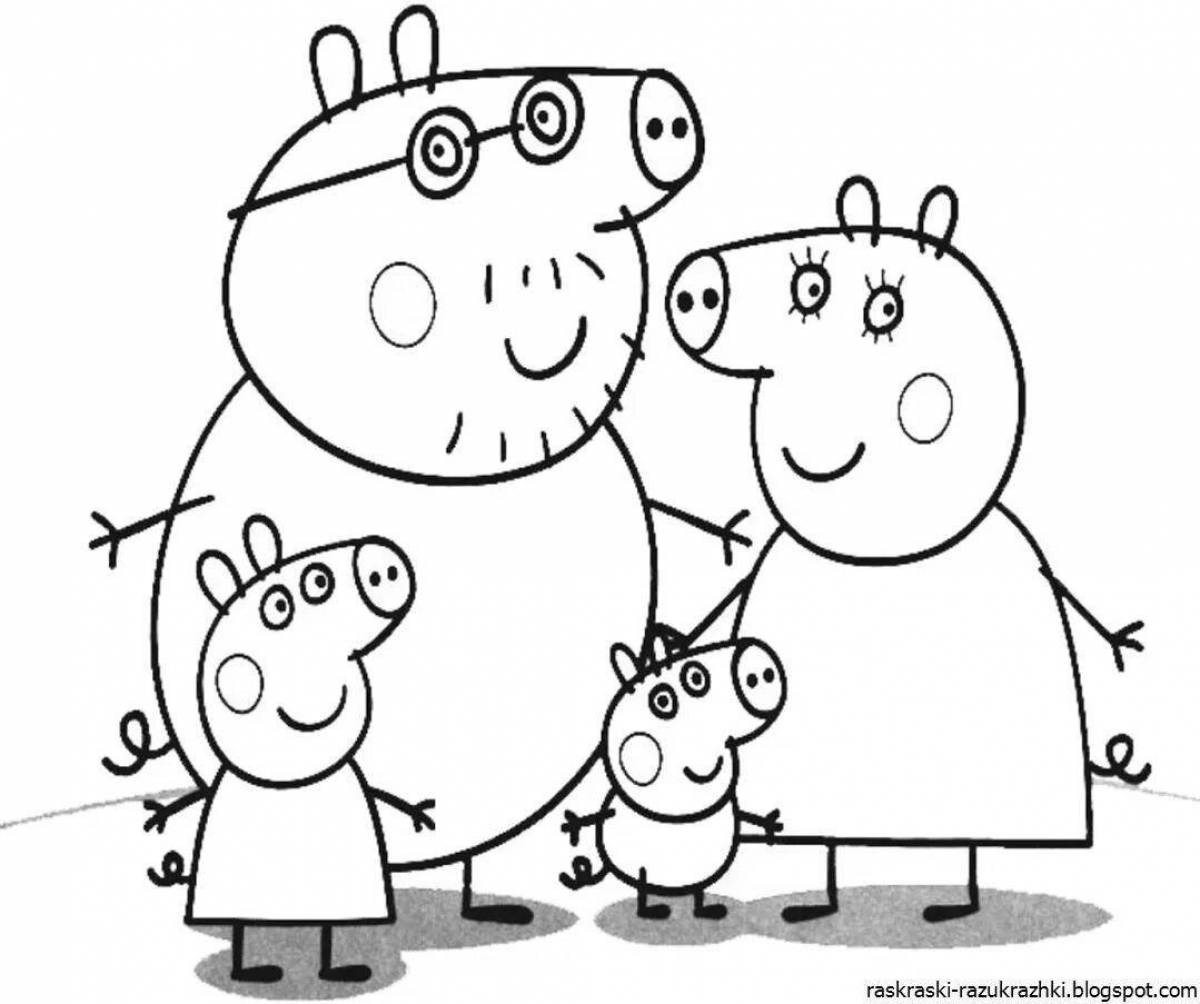 Peppa's funny coloring book for kids