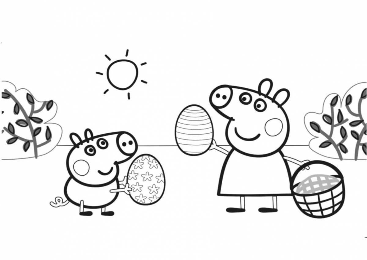 Charming peppa coloring book for kids