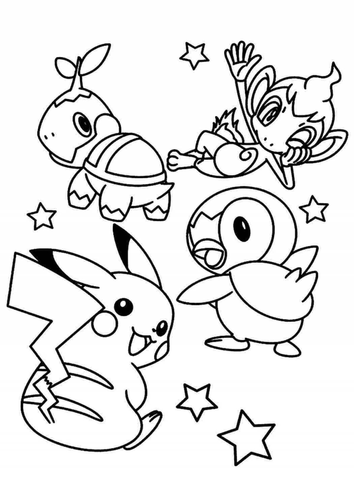 Exquisite pokemon coloring book for kids