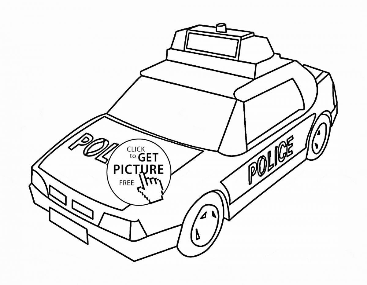 Чудесный полицейский робот-раскраска для детей
