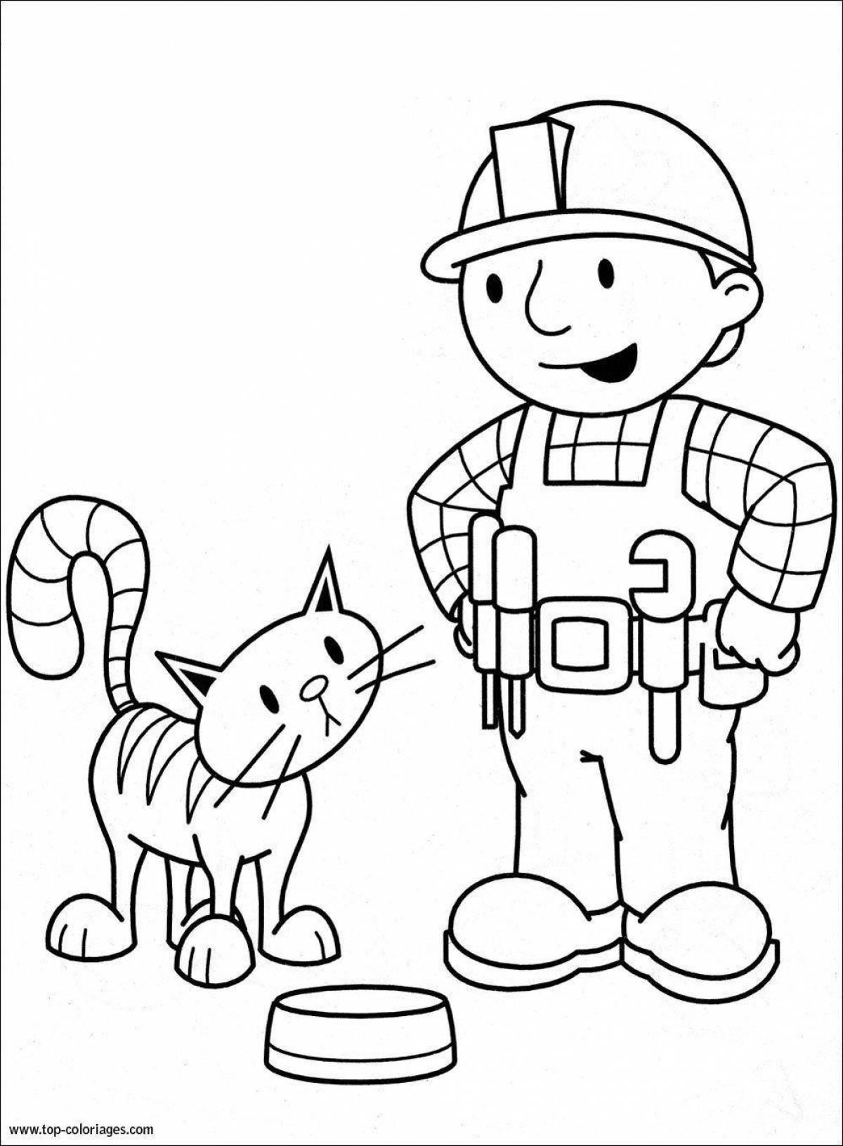 Magic builder coloring book for kids