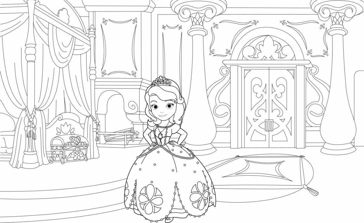 Beautiful princess sofia coloring book for girls