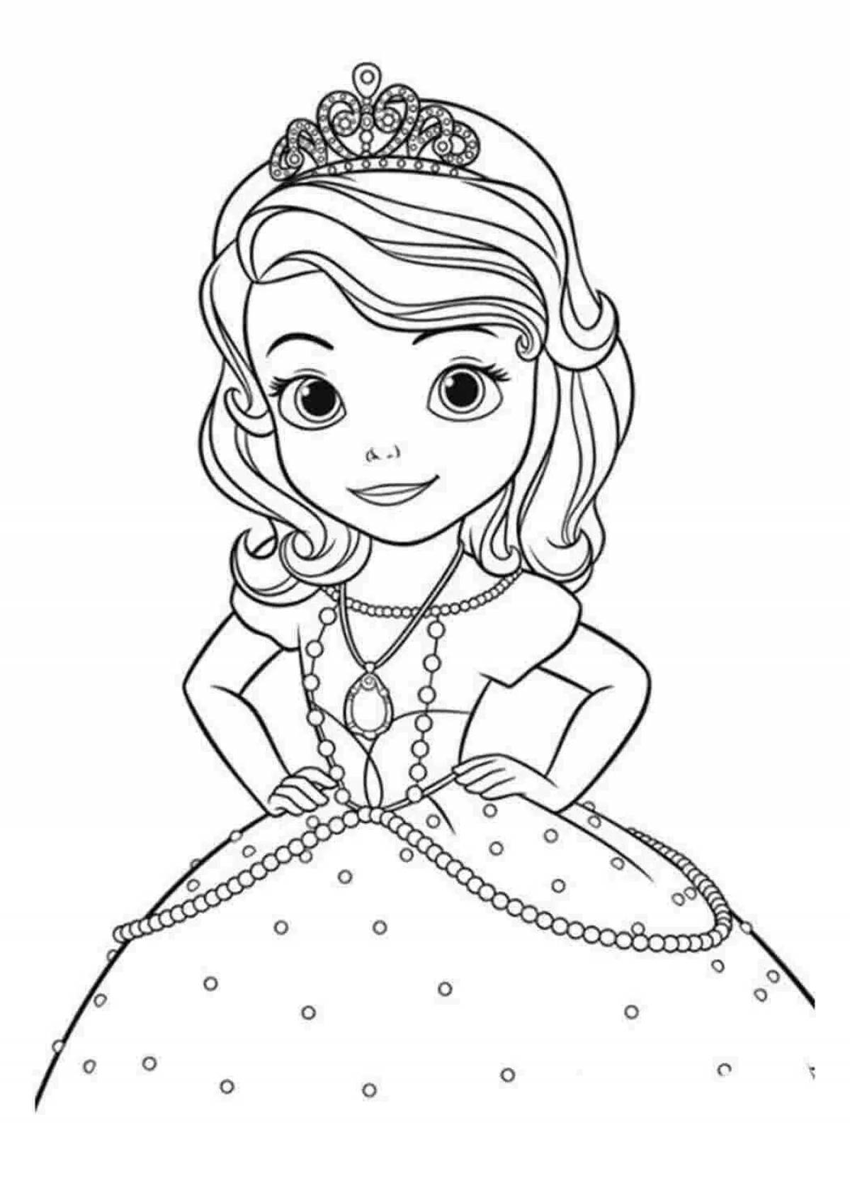 Generous coloring princess sofia for girls