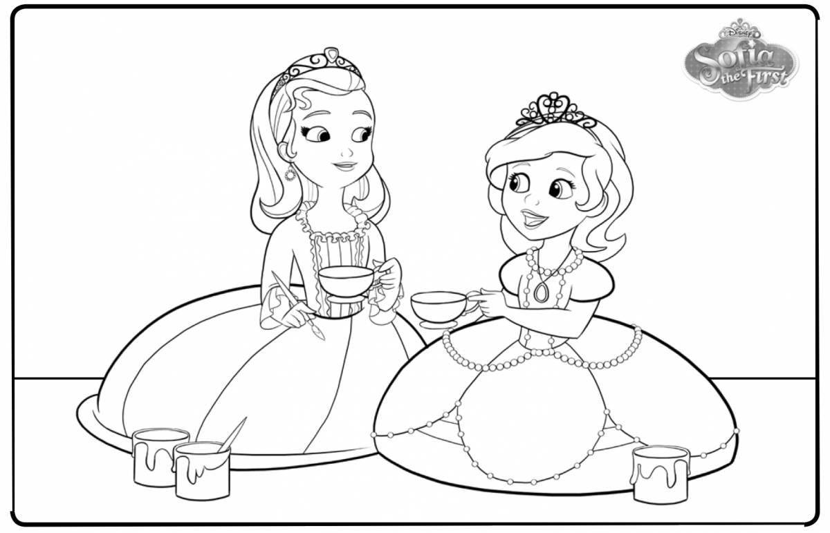 Princess sofia grandiose coloring book for girls