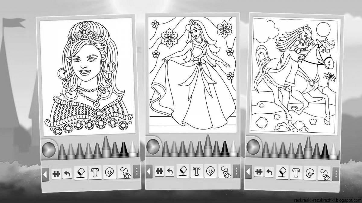 Fairytale coloring game for girls 4 5