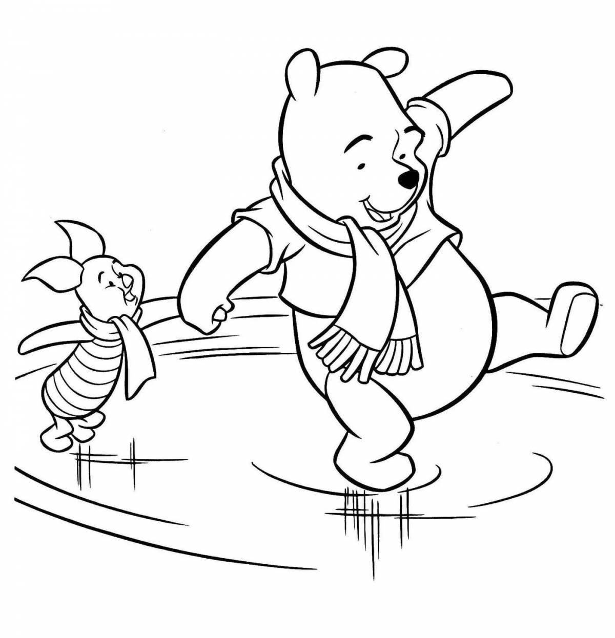 Colorful ice safety coloring page for kids