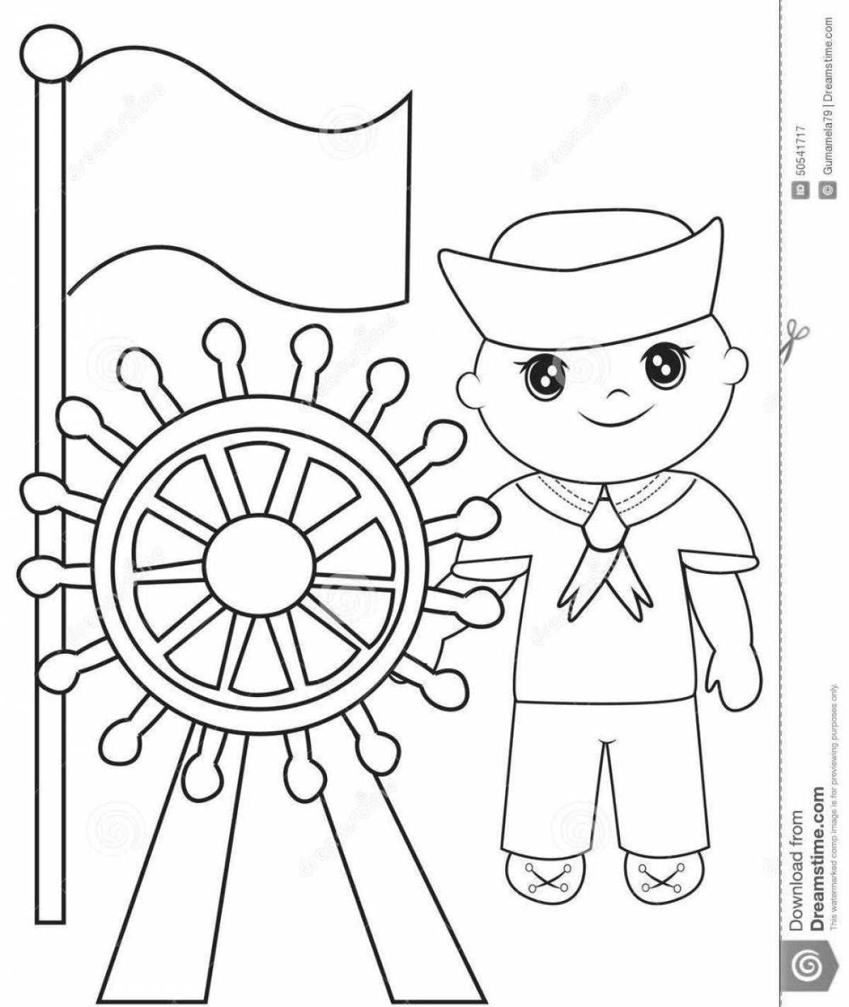 Colorful patriotic theme coloring book for preschoolers