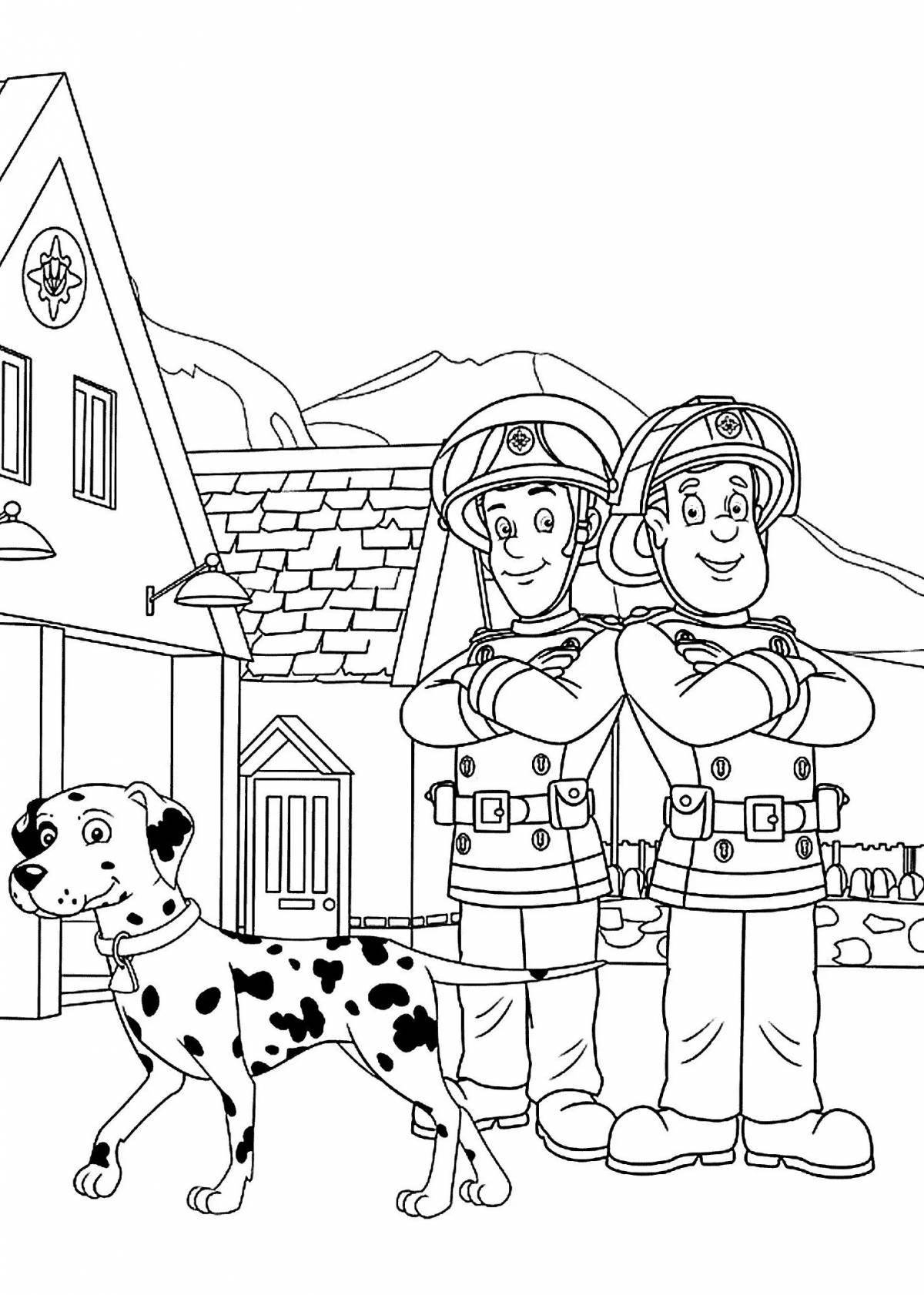Fairy fireman sam coloring book for kids
