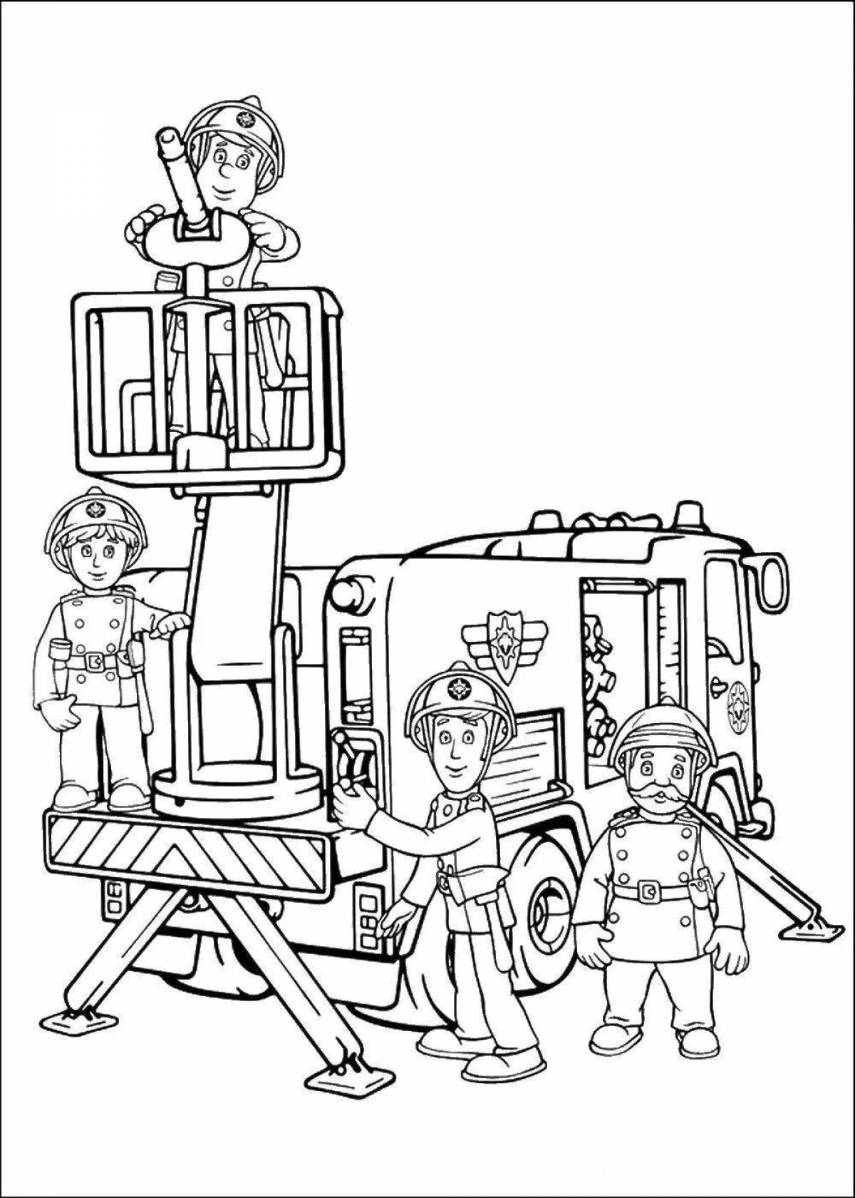 Glorious fireman sam coloring pages for kids