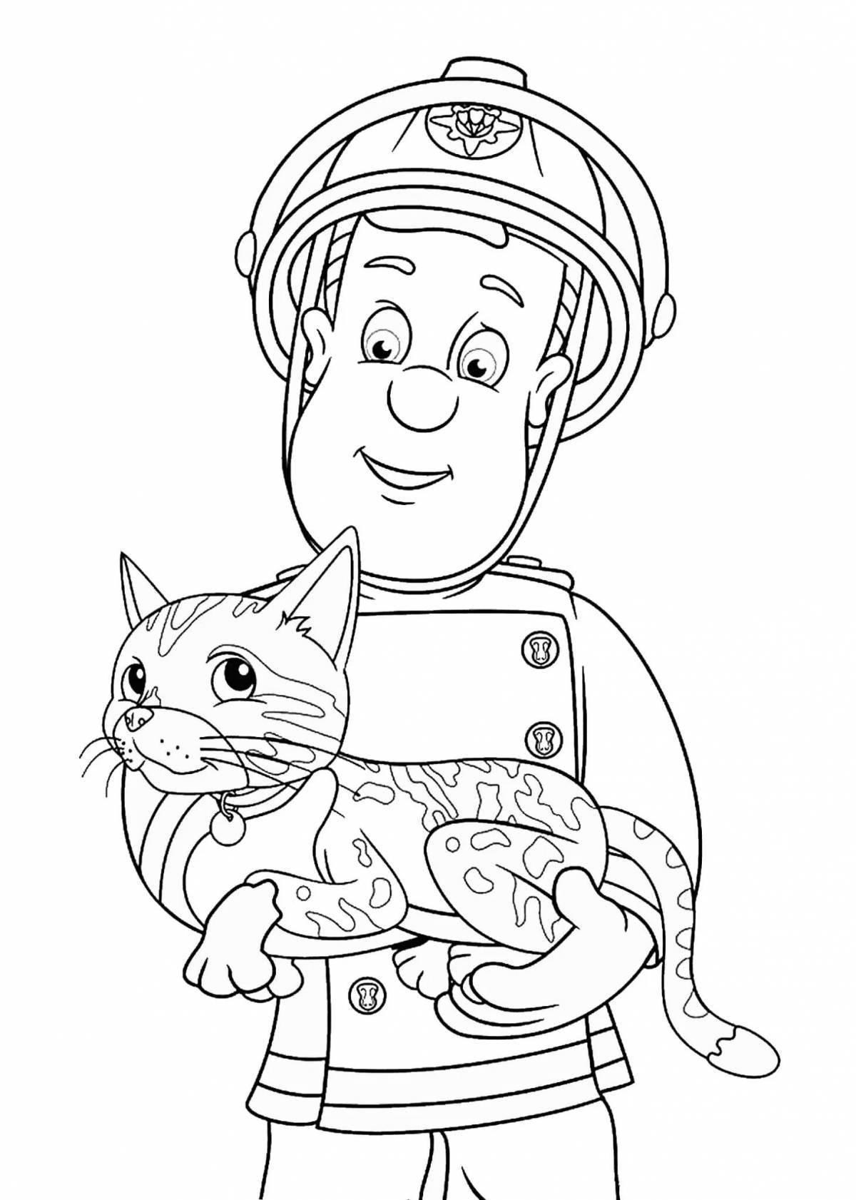 Exquisite fireman sam coloring book for kids