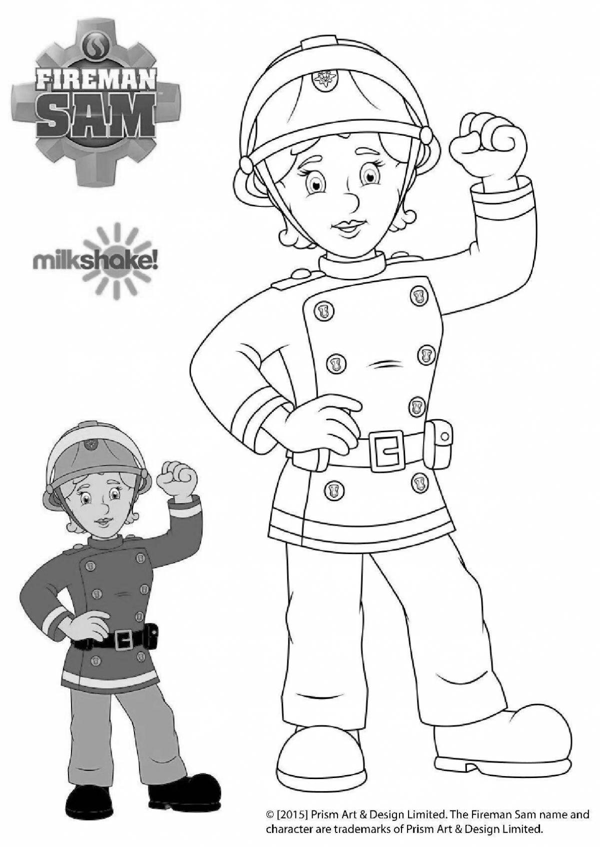 Amazing fireman sam coloring book for kids