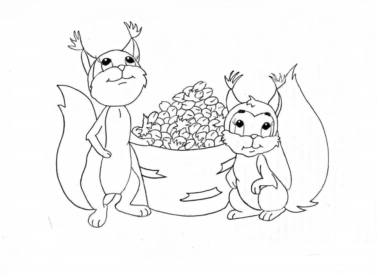 Suteev's whimsical tale coloring page