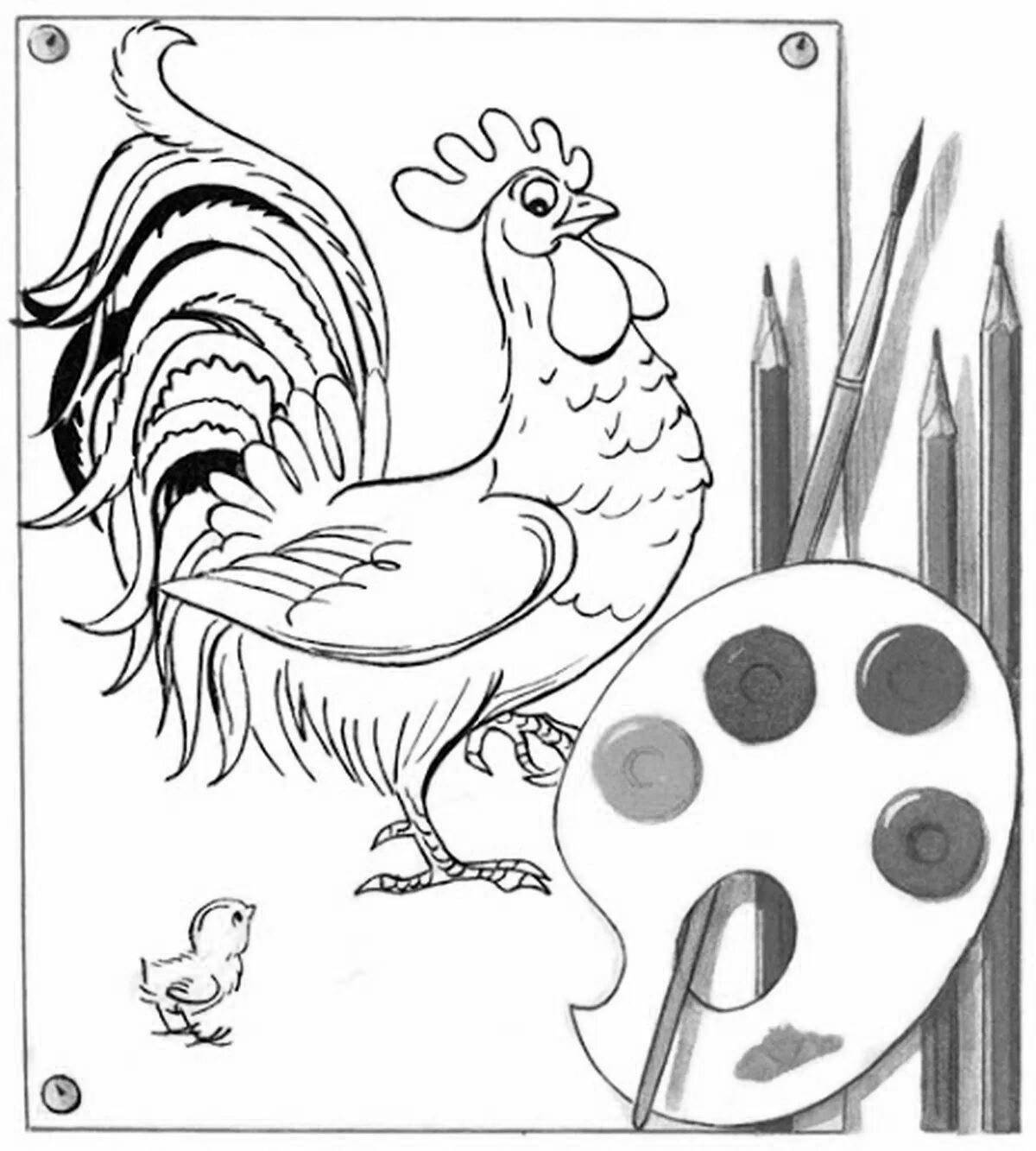 Suteev's humorous tale coloring book