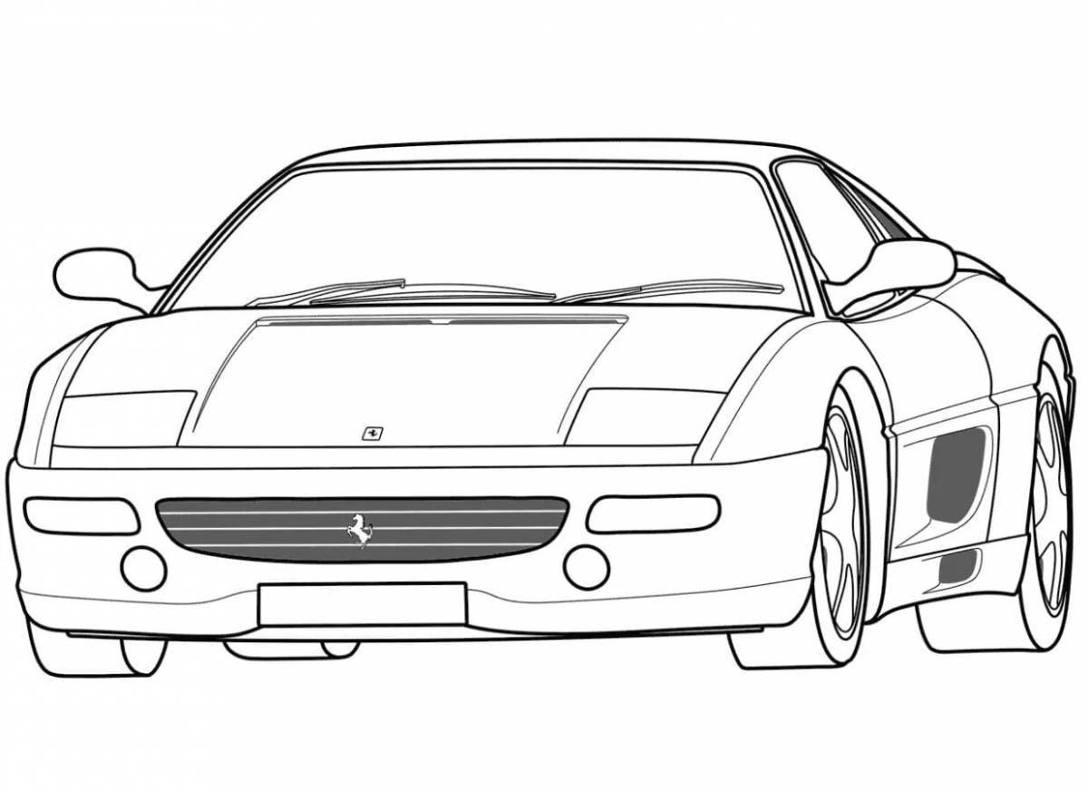 Photo Animated ferrari coloring book for kids