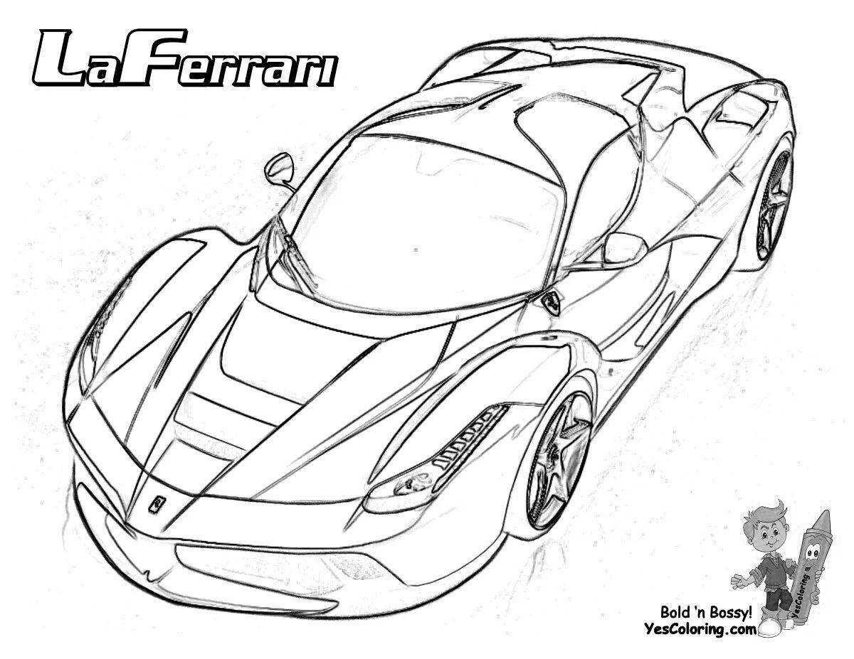 Photo Ferrari coloring pages for kids