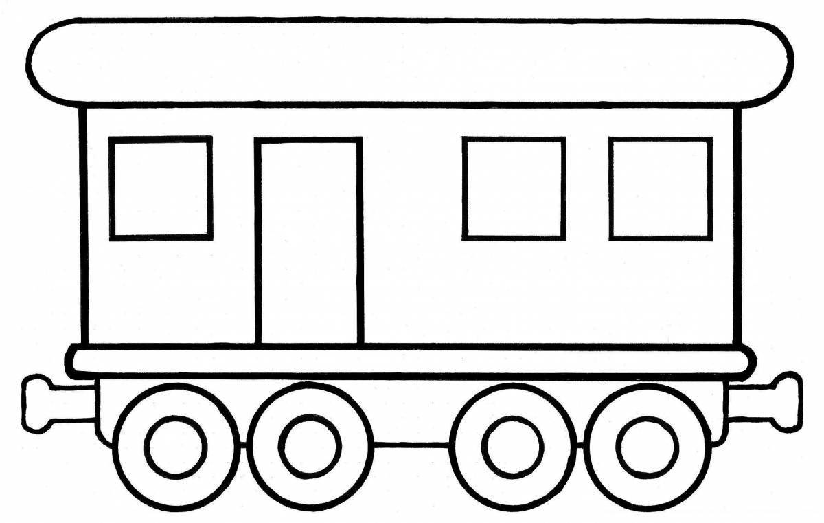 Вагон раскраска для детей