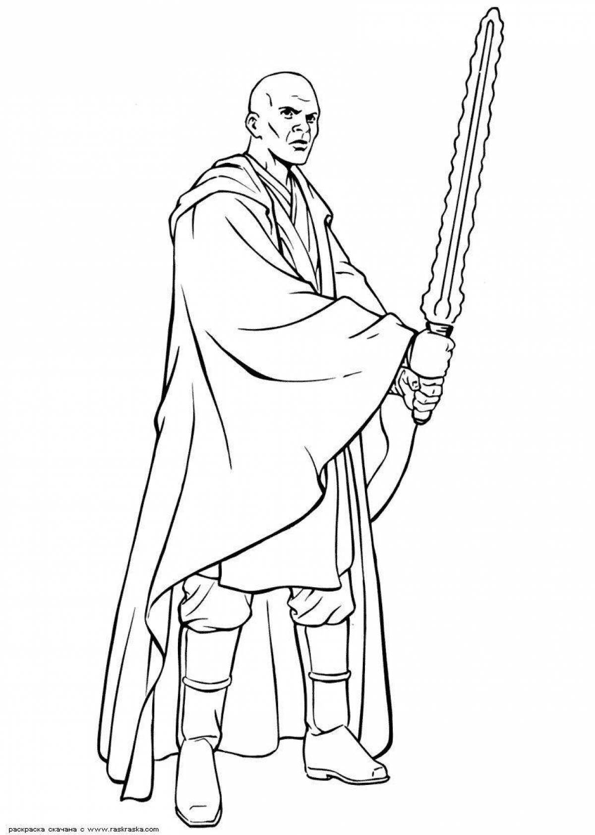 Luminous star wars coloring pages for kids