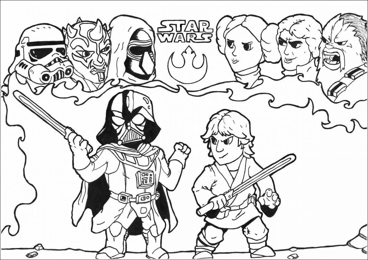 Fantastic star wars coloring book for kids