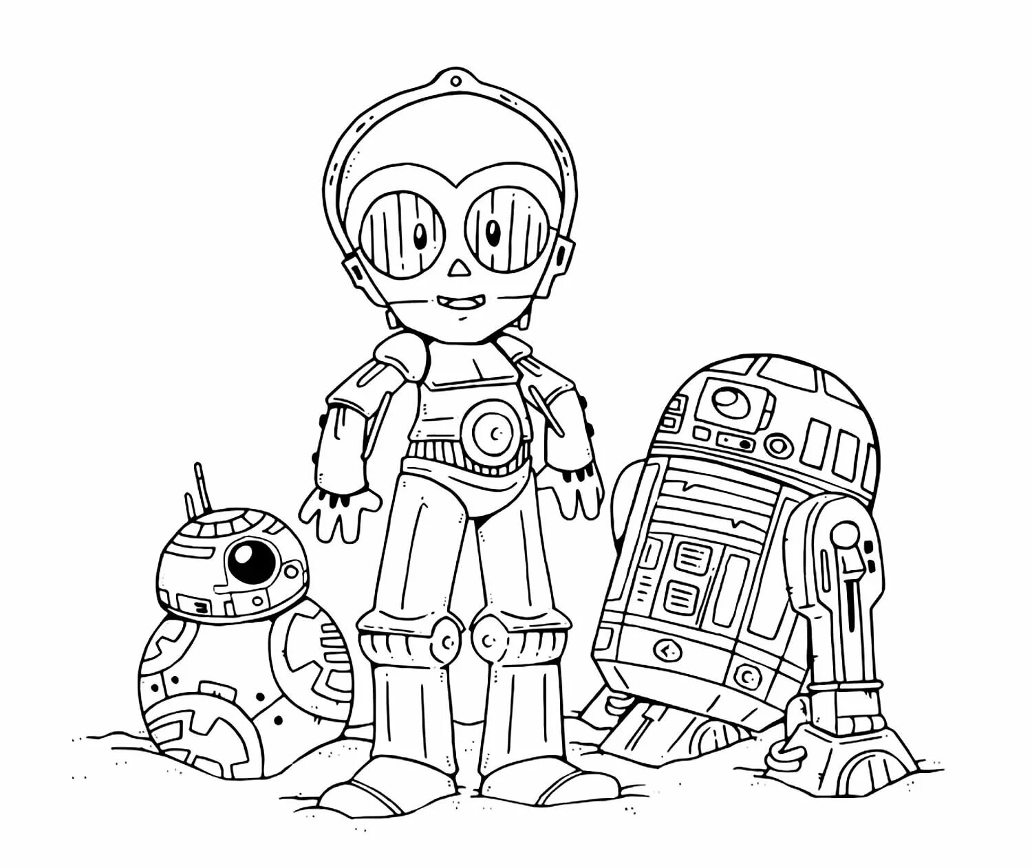 Funny star wars coloring pages for kids