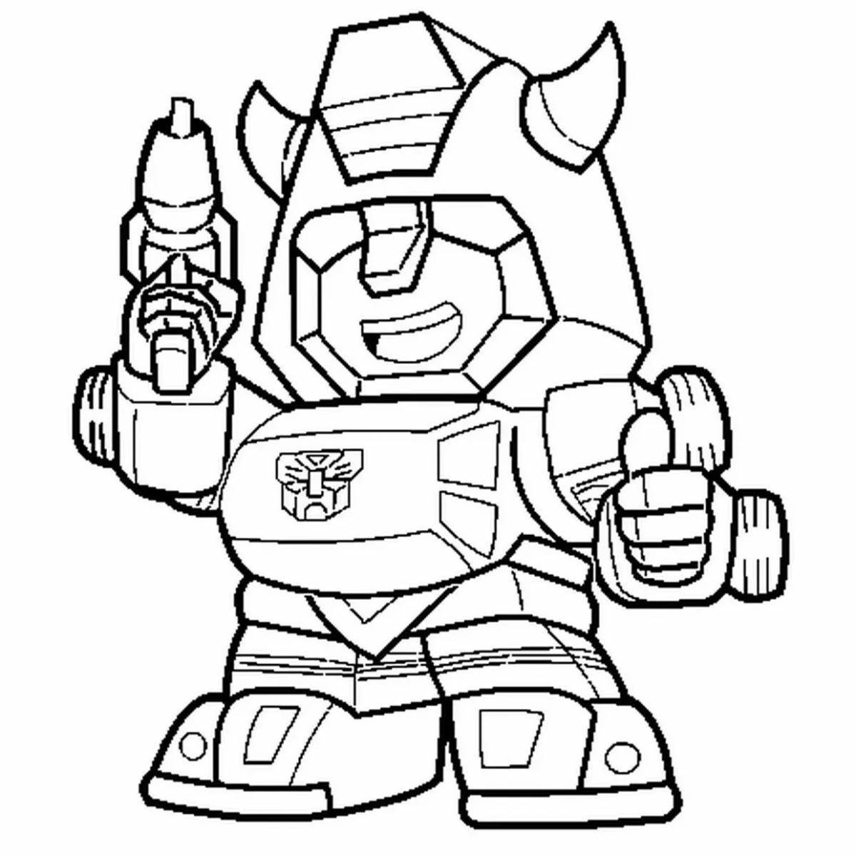 Bold Transformer Robot Coloring Pages for Boys
