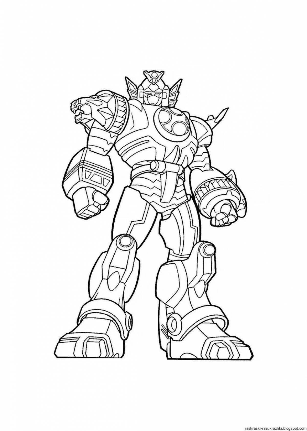 Glitter Transformer Robot Coloring Pages for Boys