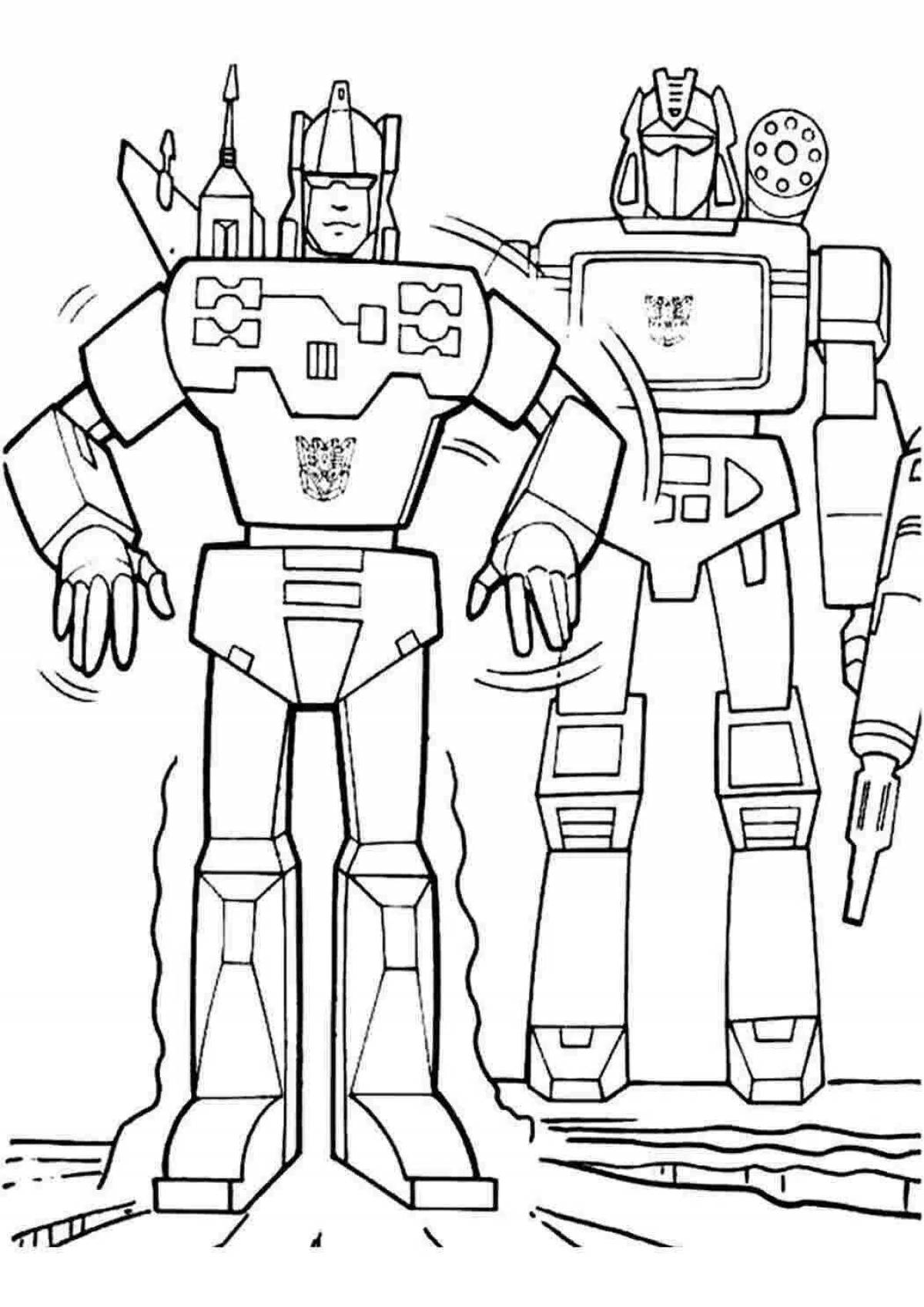 Transforming Robots Dynamic Coloring Pages for Boys