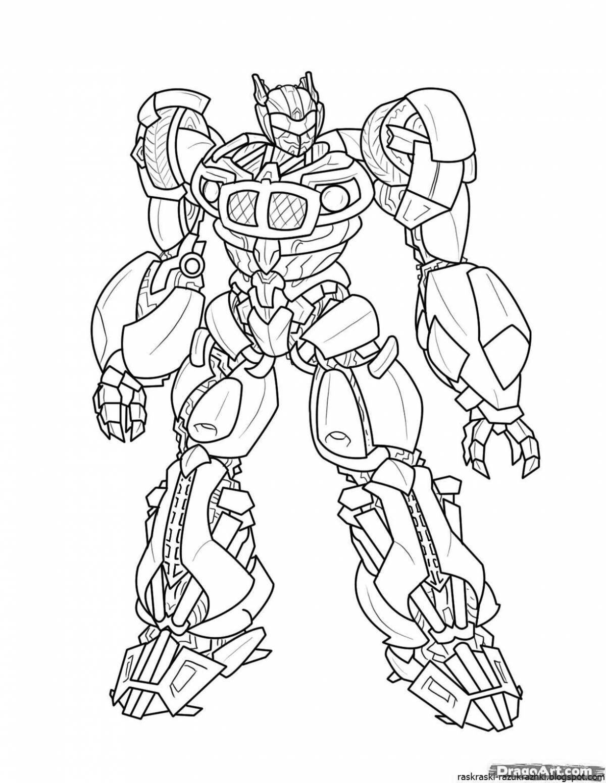 Vivacious coloring page robot transformers for boys