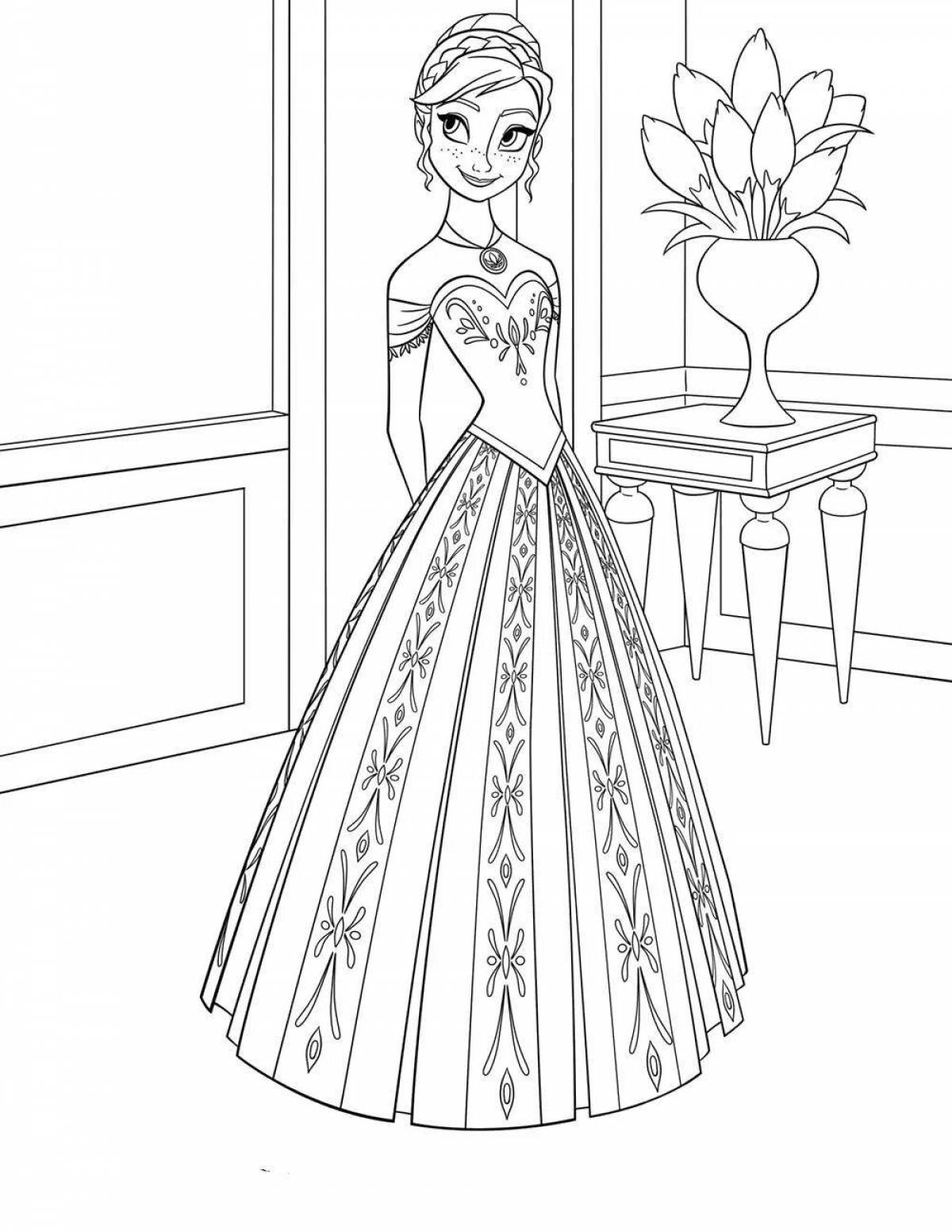 Adorable princess elsa coloring book for kids