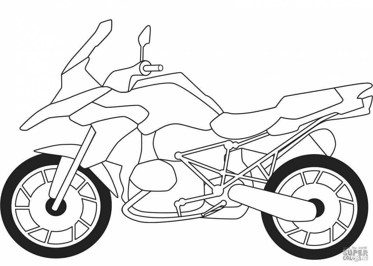 A fun coloring book of motorcycles for kids