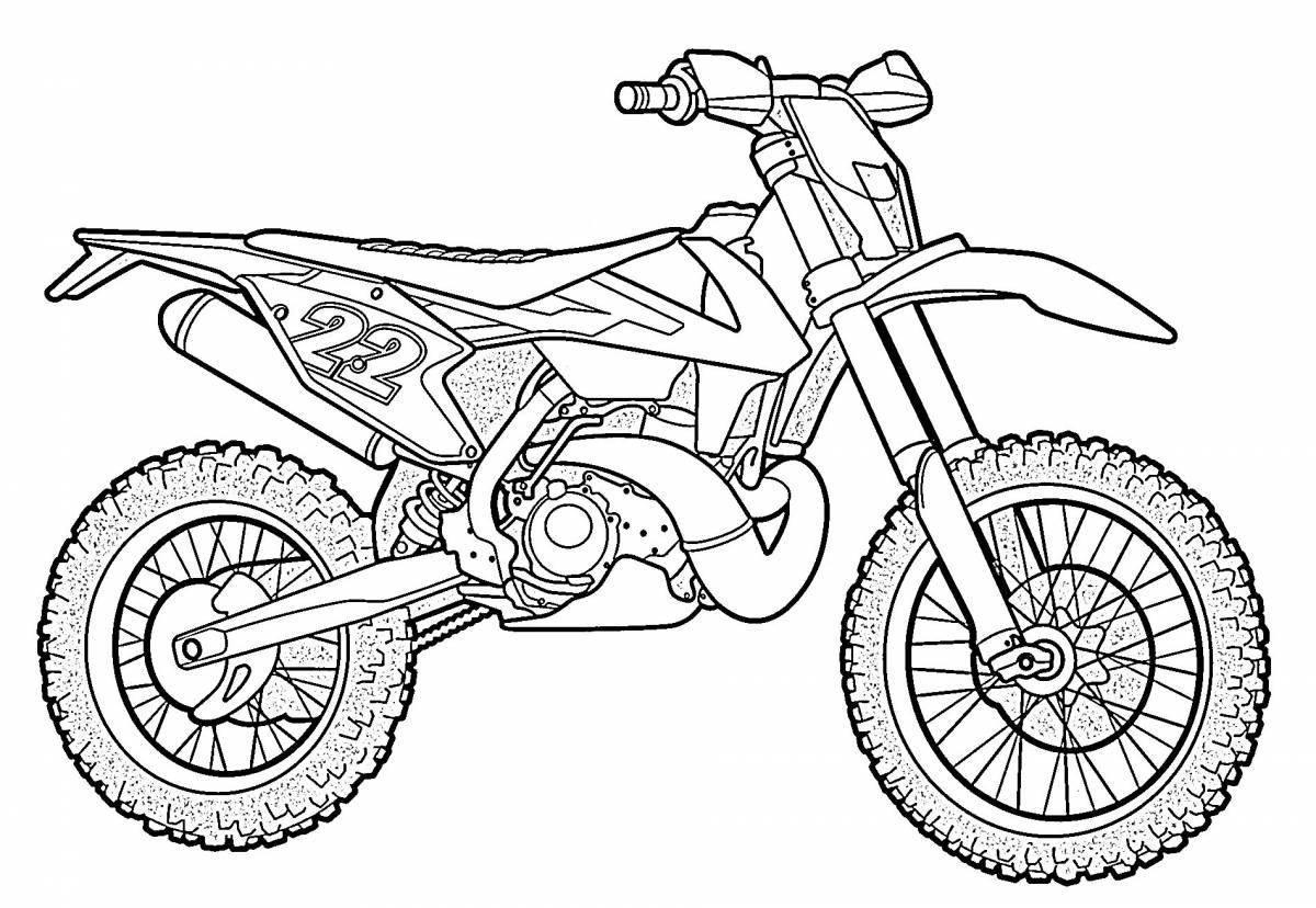 Adorable motorcycle coloring book for 7 year olds