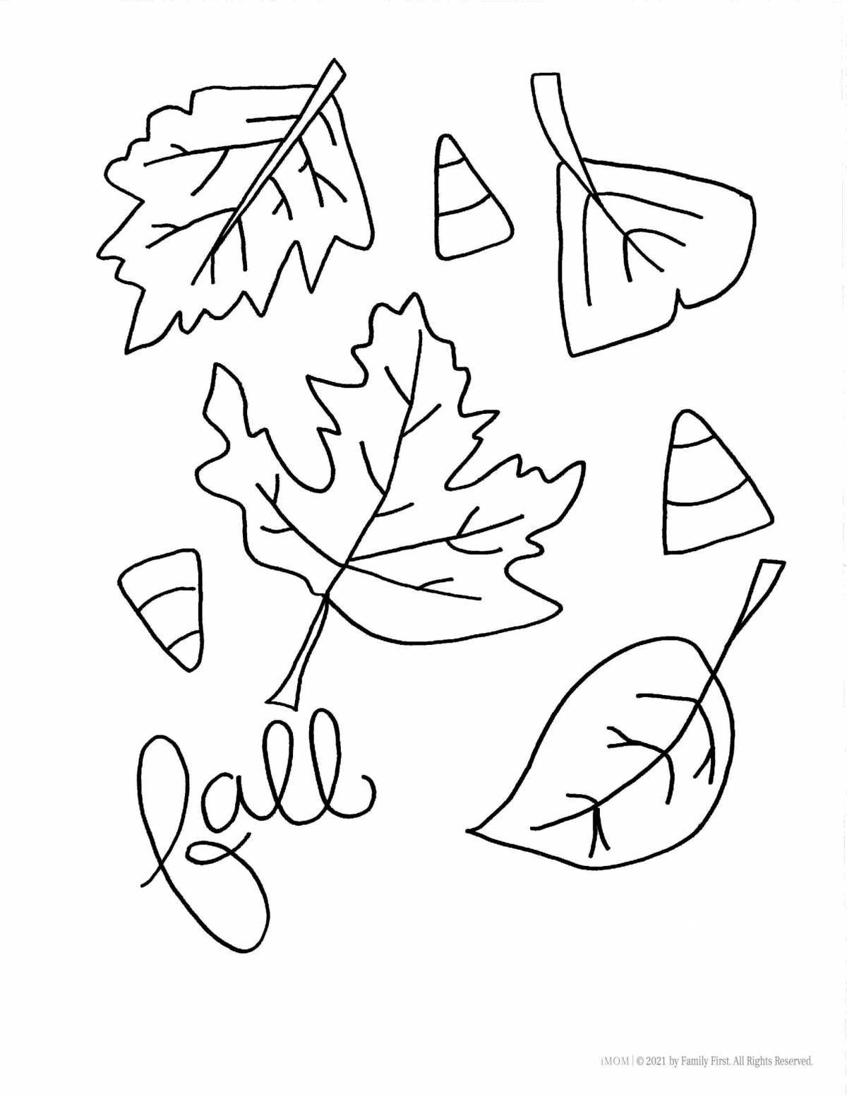 Rough autumn coloring book for children 5-6 years old