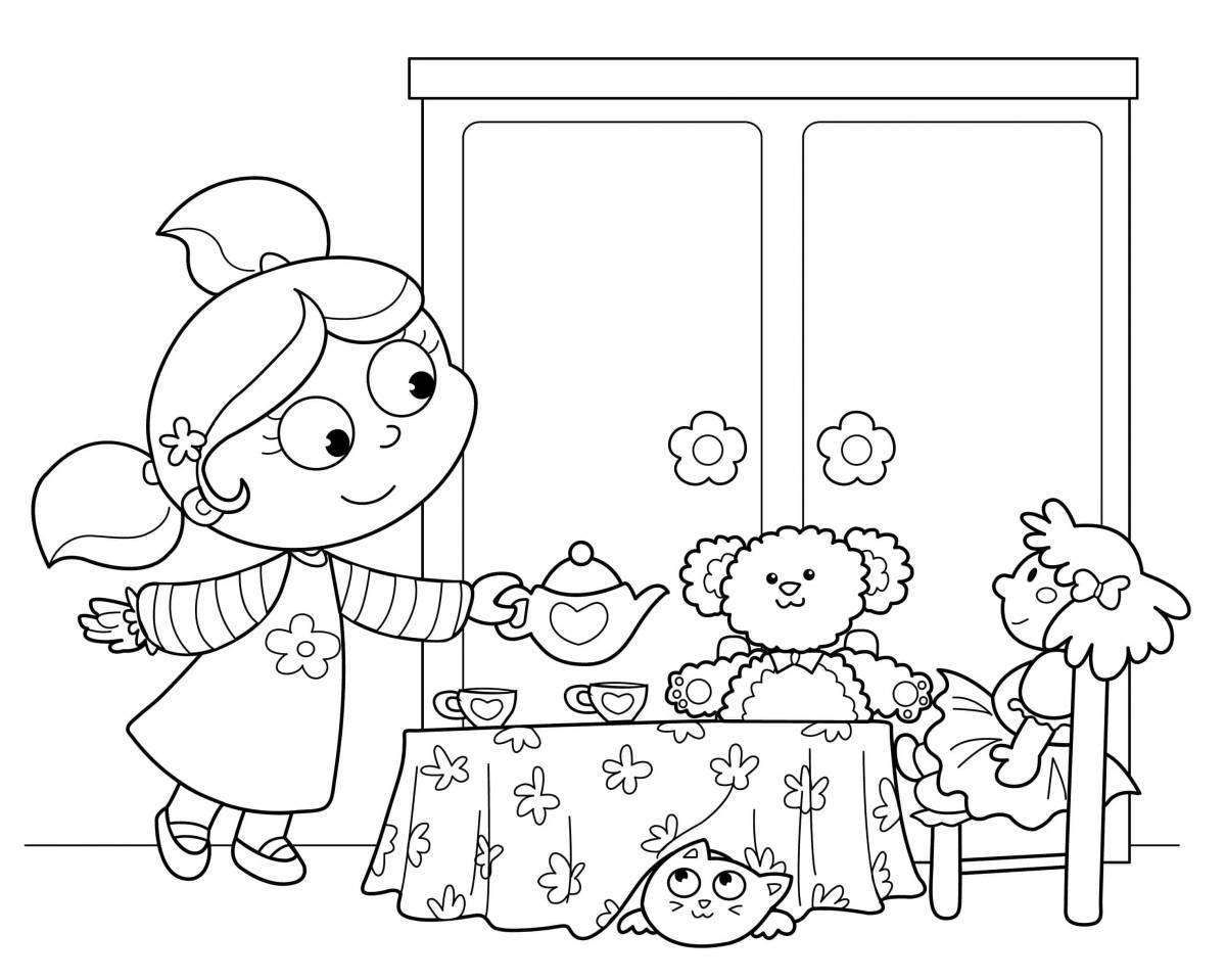 Fun etiquette coloring book for 4-5 year olds
