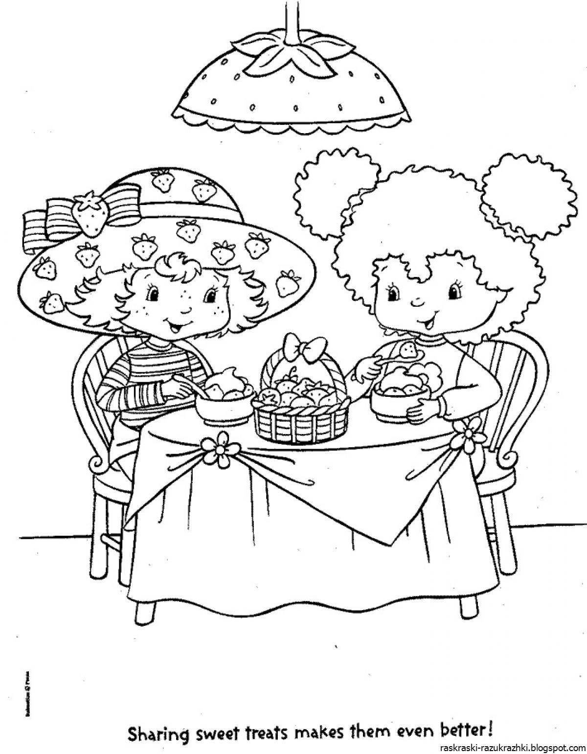 Fun etiquette coloring book for 4-5 year olds