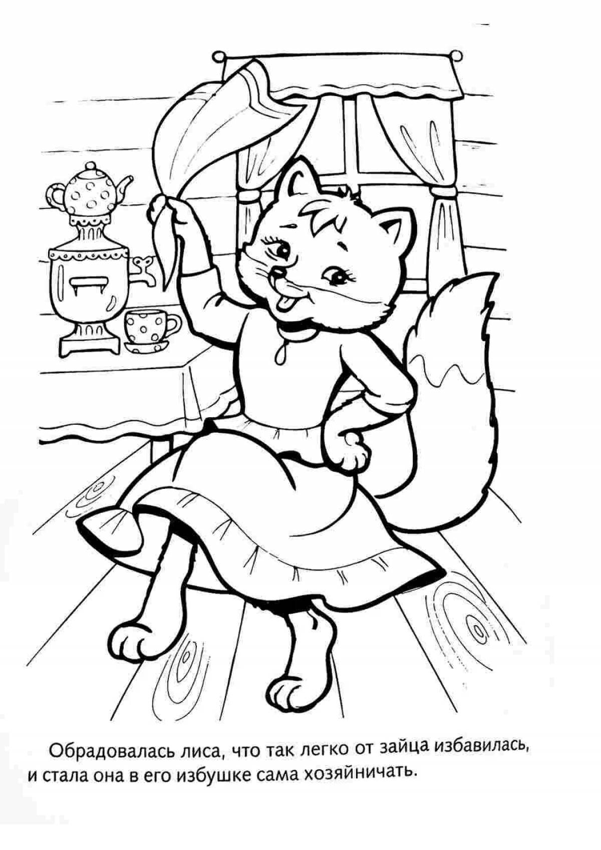 Coloring page hypnotic hare's hut