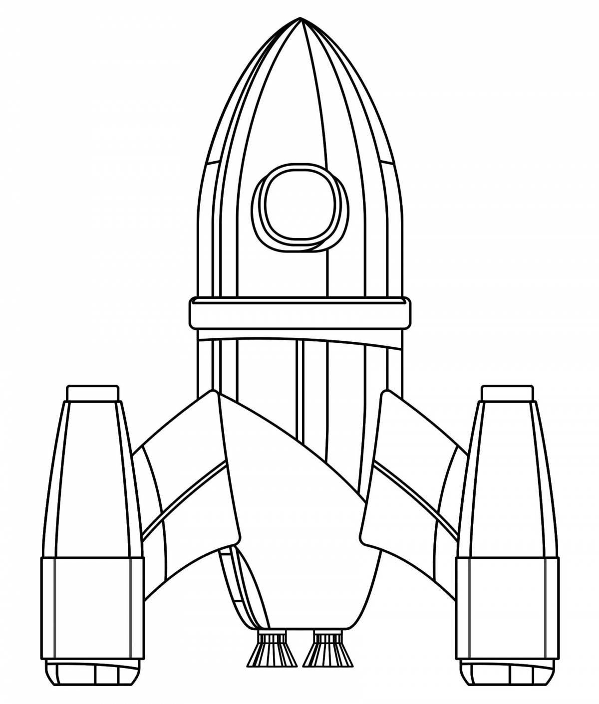 Rocket inspirational coloring book for 5-6 year olds