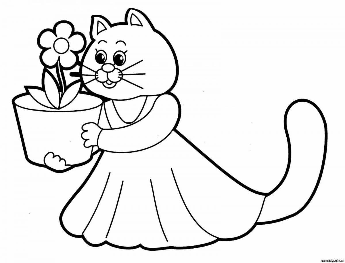 Color-crazy coloring page large for children 6-7 years old
