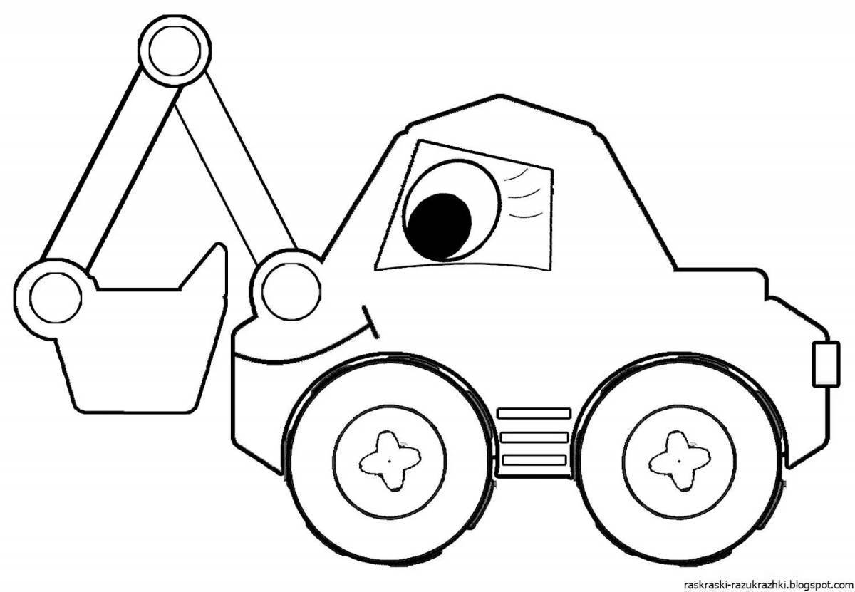 Fun excavator coloring book for 4-5 year olds